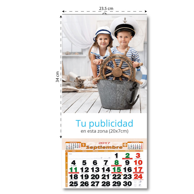 Mapim Calendario Laminas 23.5 cm